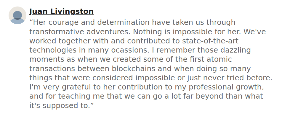 Recommendation from Juan Livingston